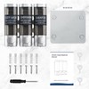 Shampoo and Conditioner Dispenser,GlintGath Shower Dispenser 3 Chamber No Drill