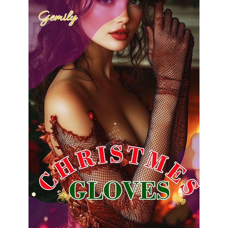 GEMILY Red Christmas Fingerless Gloves Sequin Long Glitter Gloves for