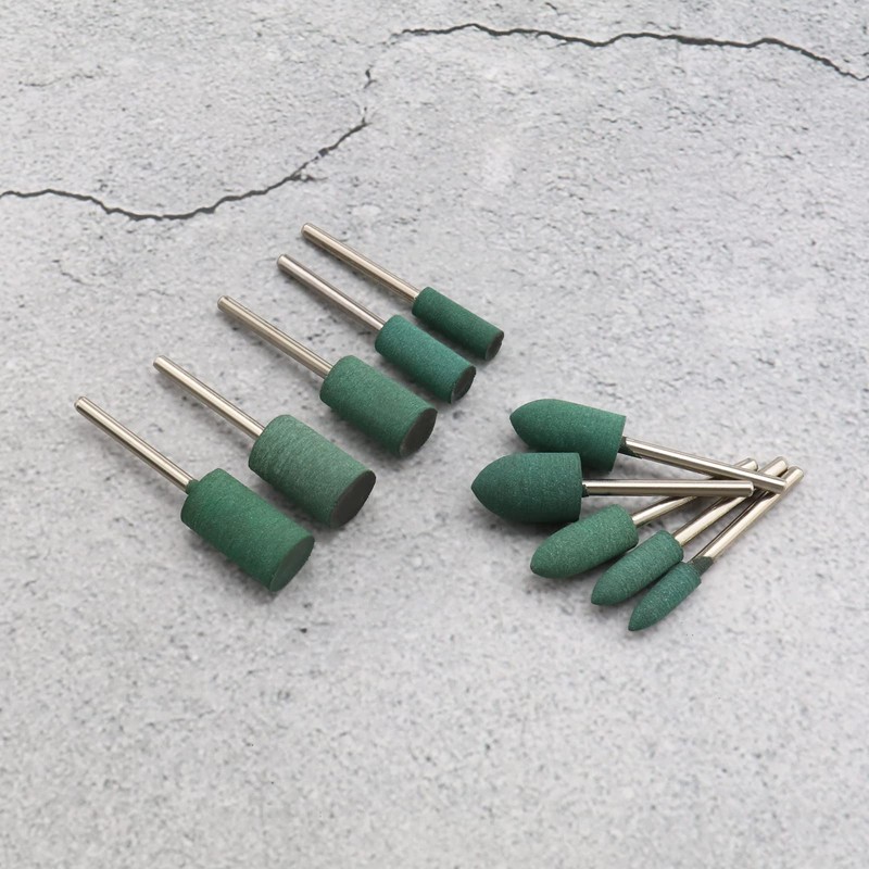 EMSea 30pcs Rubber Polishing Bits Cone Cylinder Shape Polishing Burrs