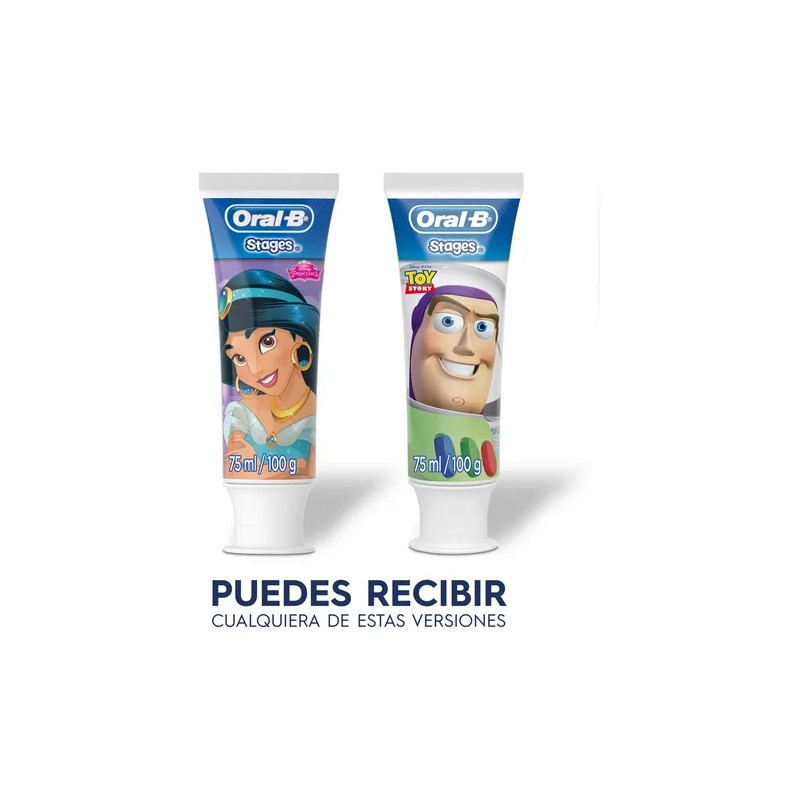 Pasta de Dientes Infantil Oral-B Stages con flúor, 75 ml