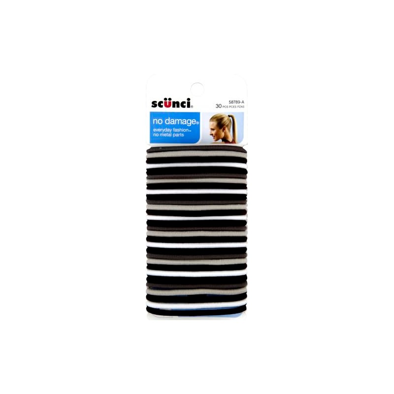 Scunci Effortless Beauty Large No-damage Multi-color Elastics