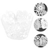 Bojueshaw 50pcs Lace Cupcake Liners,Cupcake Wrappers,Lace Filigree Wedding Cupcake Wrapper,Muffin
