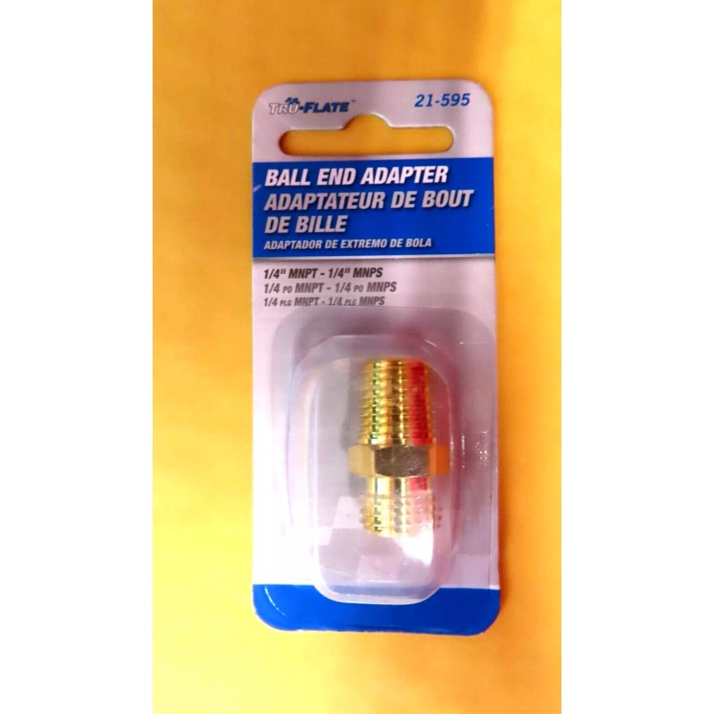 TRU-FLATE 1/4"NPT x NPS Air Hose Ball End Adapter Tru-Flate