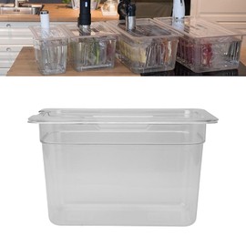 Sous Vide Container, 6.9L Clear Slow Cooking Container Transparent Low Temperature Slow Cooker Storage Case ABS Material with Rounded Edges for Kitchen Use