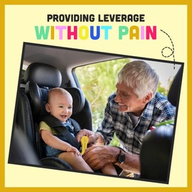 Bucklebee Easy Car Seat Buckle Release Aid for Children Unbuckle Car Seat Release Tool - Button Pusher - Opener for Nails - Buckle Release Tool (2 Packs Yellow)