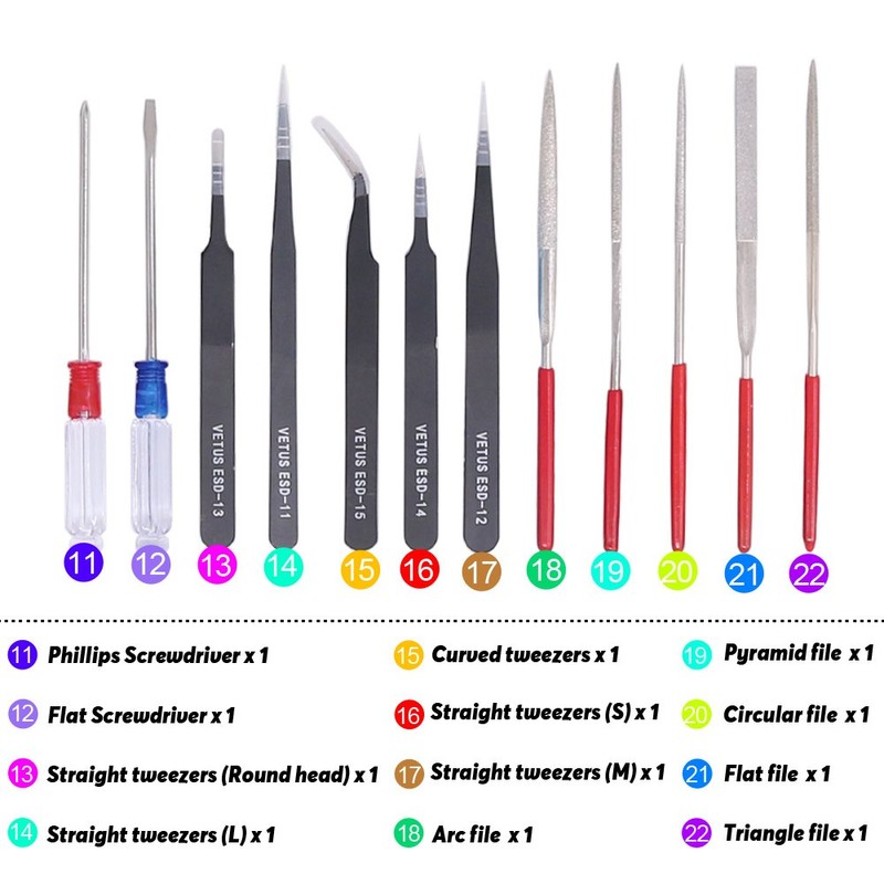 Findfly 36Pcs Modeler Basic Tools Craft Set Hobby Building Tools