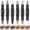12 colores Sombra de ojos en barra de Doble Punta,
