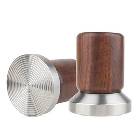 Doria Espresso Coffee Tamper with Walnut Handle - 58mm Portafilter Tamper