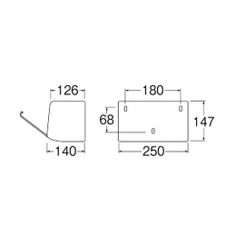 SANEI W45-CW Paper Towel Container, Wall Mounted, Holds Approx. 400 Sheets, White, Translucent Cover, ABS Resin, 5.5 x 9.8 x 5.8 inches (14 x 25 x 14.7 cm)