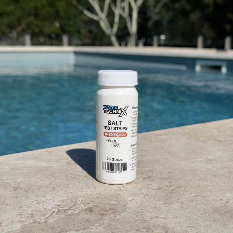 Water TechniX Pool Test Strips - Salt - Professional Heavy-Duty
