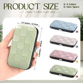 Lanties 24 Sets Manicure Set Bulk Professional Nail Care Kit Nail Clippers Kit 8 in 1 Stainless Steel Pedicure Set with Travel Case Portable Grooming Kits Gifts for Men Women Friends(Fresh)