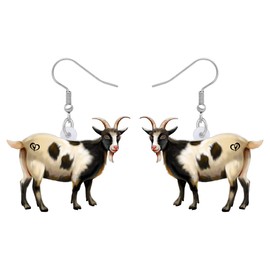 DALANE Acrylic Funny Running Goat Earrings Dangling Drop Farm Animals Jewellery Gifts for Women Girls Children Charms, Acrylic