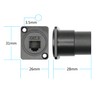 2Pcs RJ11 6P4C Panel Mount Telephone Socket,D-Type RJ11 Cat3 Female