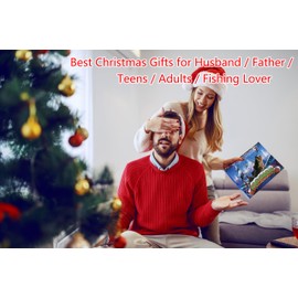 Fishing Advent Calendar 2024, 24 Days Christmas Countdown Fishing Lures Tackle Set, Xmas Surprise Fish Bait Gifts for Fishing Lover Adult Men Boy Teen Father Anglers Husband