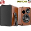 Wireless Bookshelf Speakers 60W Powered Bluetooth Optical/AUX Remote Control New