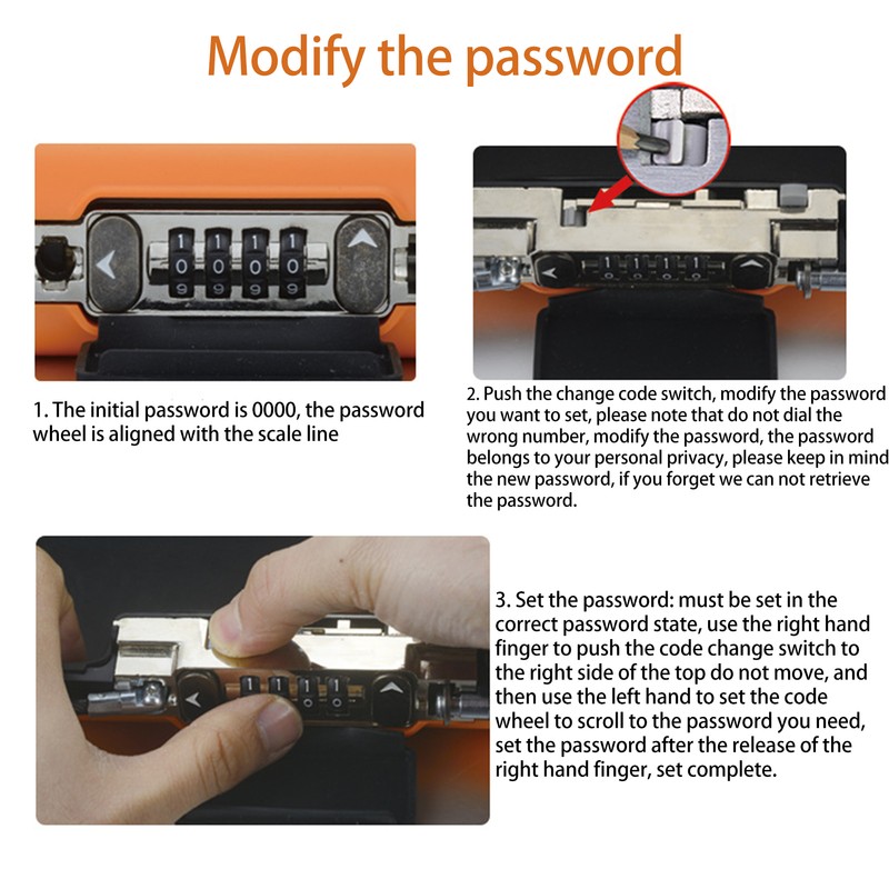 Portable Safe Box with Password Lock Large Capacity Multifunction Portable