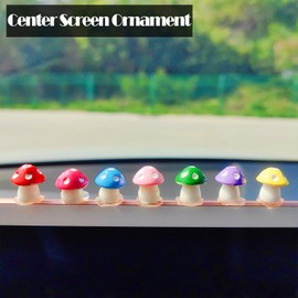 Cute Mushroom Car Ornaments for Dashboard, Funny Rear View Mirror Accessories Car Center Screen Decor, Car Dashboard Decor Little Mushroom Car Accessories Interior for Women/Men