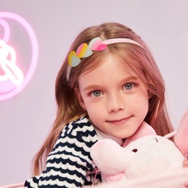 Candygirl Glitter Headbands for Girls and Women Rainbow Gilrs Hair Band Stripe Sequin Hear Bow Alice Bands Kids Hair Accessories Heart Star Shape