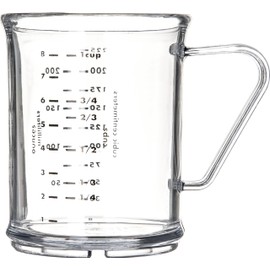 Carlisle FoodService Products CFS 431507 Commercial Plastic Measuring Cup, 1 Cup, Clear