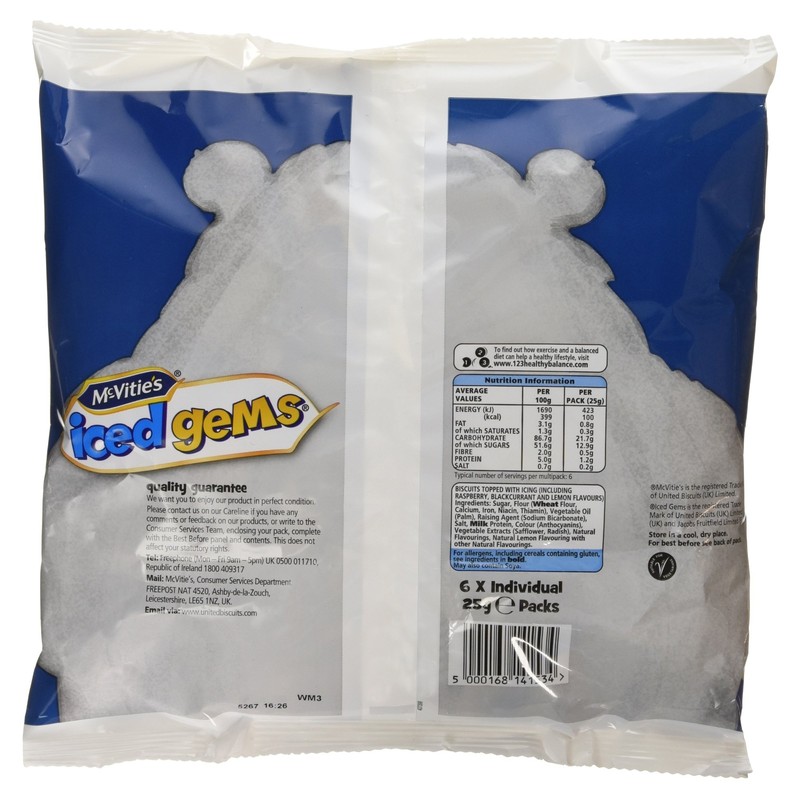 McVitie's Iced Gems 6 x 25g