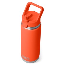 YETI Rambler C Straw Bottle, Stainless Steel Vacuum Insulated Bottle with Straw Cap, Papaya, 26 oz (769 ml)