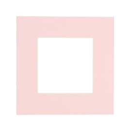15x15 Mat Bevel Cut for 11x11 Photos - Precut Soft Pink Square Shaped Photo Mat Board Opening - Acid Free Matte to Protect Your Pictures - Bevel Cut for Family Photos, Pack of 1 Matboard