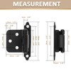 knobelite 20 Pack (10 Pair) 1/2" Overlay (Variable) Cabinet Hinges,