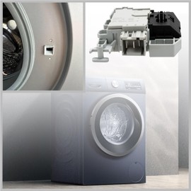 VGOL 1 x Replacement Part for Electric Door Lock for Washing Machine 0638259 Compatible with Bosch Compatible with Siemens IQ100 IQ300 IQ500 IQ700