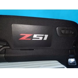 ZIC Motorsports Z51 Sun Visor Label Blackouts Red and Silver for 2014-2019 Corvette C7 Stingray
