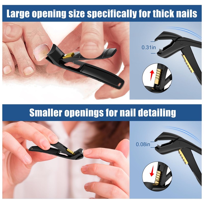 SHINLEA Nail Clippers for Seniors Thick Toenail, Professional Fingernail Toenail