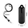 diyfixlcd 4 Pieces Black PU Leather Lanyard Case, MP3 Voice