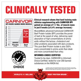 MuscleMeds MuscleMeds Carnivor Beef Protein Isolate Powder, Chocolate Peanut Butter, 4.14 Pound