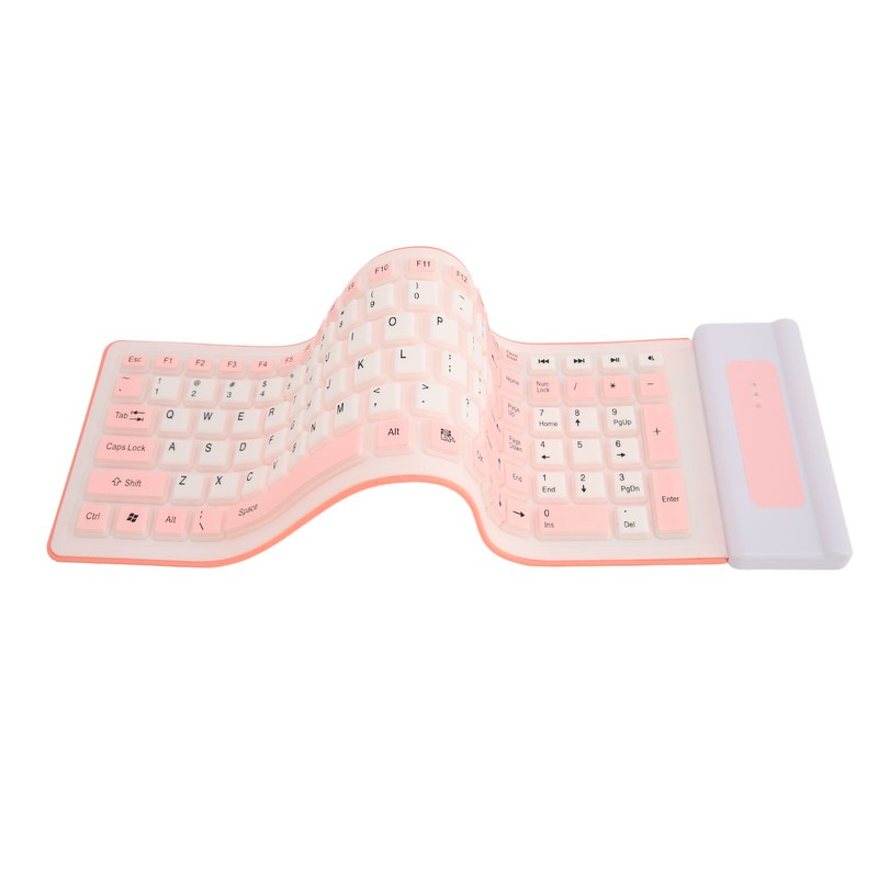 Silicone Keyboard 107 Keys Waterproof Dustproof Folding Two Colors 2.4G