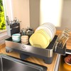 Genteen Dish Drying Rack, Stainless Steel Dish Rack with Drainboard