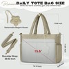 RAINSMORE Tote Bag for Women with Zipper Puffer Tote Bag