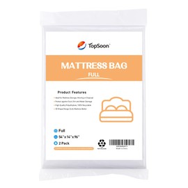 TopSoon 2 Pack Mattress Bags Full Size Mattress Storage Bags Mattress Bags for Disposal Clear
