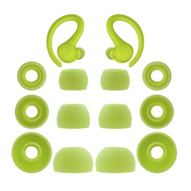 Replacement Silicone Earbuds Tips for JLab Go Sport+/Go Air Sport Earbuds, Comfortable and Durable Eartips 6 Pairs (S/M/L) Yellow