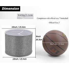 Wankaix lampshades Set of 2, Drum Lamp Shades Set of 2, Lamp Shades for Table Lamps Easy Assembly Required Lamps Shades Natural Linen Fabric(Blue 10 * 10 * 8) (Grey, 10"x10"x8")