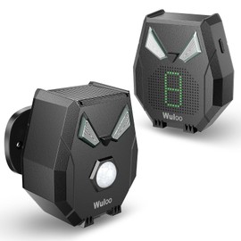 Solar Driveway Alarm Wireless Outside Weatherproof 1/2 Mile Long Range, Outdoor Motion Sensor Detector Alarm Driveway Alert System with Rechargeable Battery/Expandable (1 Sensor &1 Receiver Set)