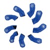 9Pcs Golf Iron Head Covers PU Waterproof Golf Club Headcovers