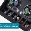 Automatic Watch Winder for 4 Watches with 6 Watch Storage