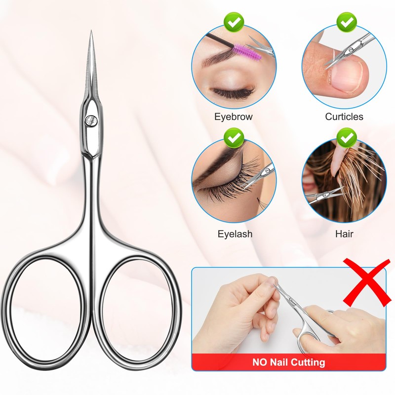 Diesisa Curved Cuticle Scissors - Professional Stainless Steel Beauty Scissors