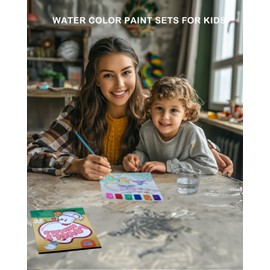 Gibaniza Paint with Water Coloring Book - Cartoon Animals Coloring Books with Brush for Ages 4-8 - Arts and Crafts for Drawing Activity Books Art Supplies