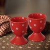 Cinf Easter Ceramic Egg Cup Red Set of 2 Porcelain