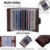 StarHide Soft Genuine Leather Compact Credit Debit Card Holder Wallet