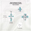 ONEFINITY Orthodox Cross Necklace Sterling Silver Turquoise Eastern Orthodox Pendant