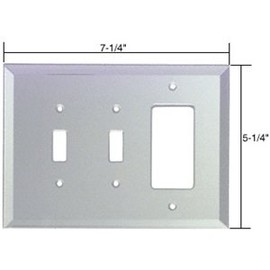 CRL 2X Toggle and Decora Glass Mirror Plate - Clear