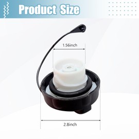 fasebeek 1 PC Automotive Fuel Tank Cap, 2.79" Twist-tighten Seal Check Engine Light Repacement Cover, Replaces OEM 52030377AB 5278632AG Modification Parts, Compatible with Chrysler, Dodge (Black)