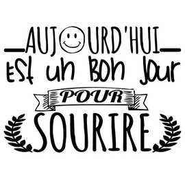 Docliick® DC-012-FR Decorative French Wall Sticker "AUJOURD'HUI EST UN" French with Famous Phrases [German Language]