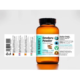 DR WAKDE'S Devdaru Powder (Cedrus deodara) - 100g (3.5oz) | Pure, Raw & Dried Powder | Natural Aroma and Freshness | Fine Powder | Vegan | Premium Grade | Nothing Added, Nothing Removed